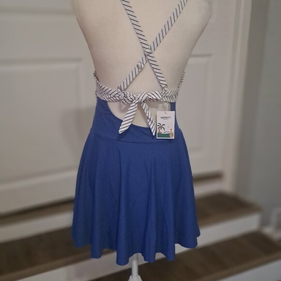 B2prity Cutout One Piece Swimsuit V Neck Wrap Tie Back Tummy Control XL NWT - Picture 5 of 9